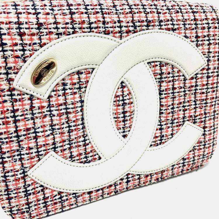 Pre Owned Chanel Multicolor Tweed CC Mania Flap Bag