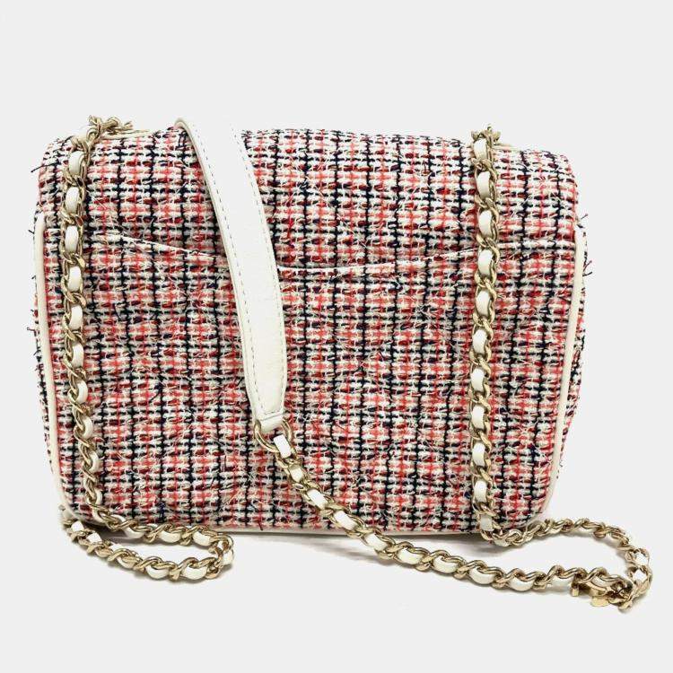 Pre Owned Chanel Multicolor Tweed CC Mania Flap Bag