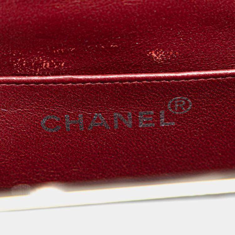 Pre Owned Chanel Black Quilted Lambskin Leather Box Bag
