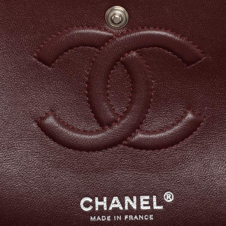 Pre Owned Chanel Black Quilted Caviar Leather Medium Classic Double Flap Bag