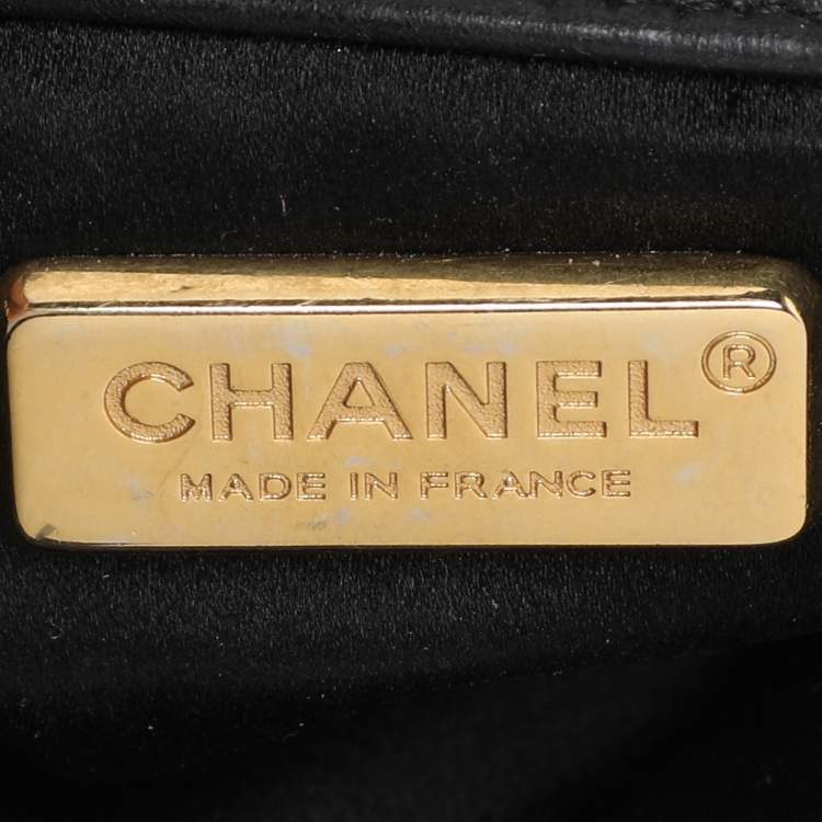 Pre Owned Chanel Black Quilted Patent Leather Extra Mini CC Paris-Salzburg Classic Flap Bag