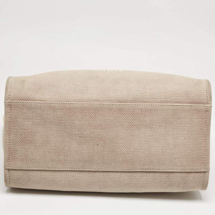Pre Owned Chanel Beige Canvas Large Deauville Shopper Tote