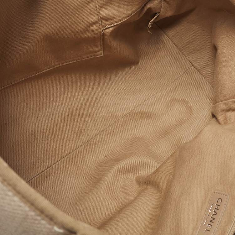 Pre Owned Chanel Beige Canvas Large Deauville Shopper Tote