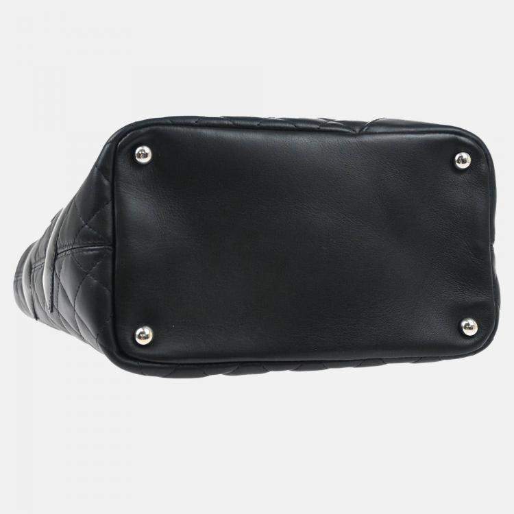 Pre Owned Chanel Black Leather Cambon Ligne Tote Bag