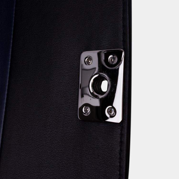 Pre Owned Chanel Bicolor Lambskin Boy Clutch Bag