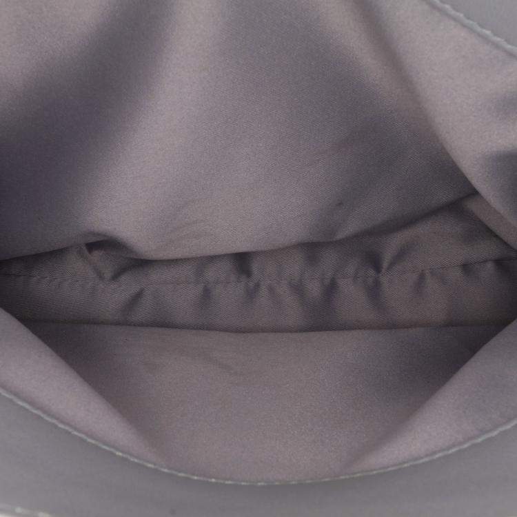 Pre Owned Chanel Grey Quilted Lambskin x3 Accordion  Bag