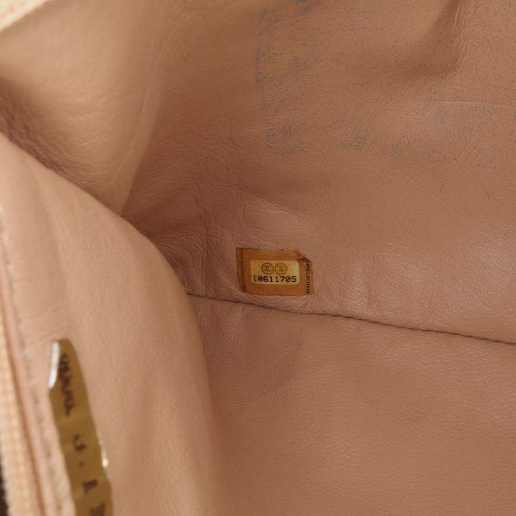 Pre Owned Chanel Gold Metallic Goatskin Luxe Ligne Tote