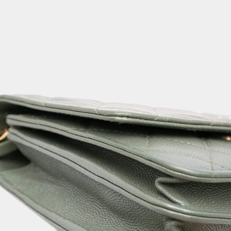 Pre Owned Quilted Caviar Square Wallet on Chain
