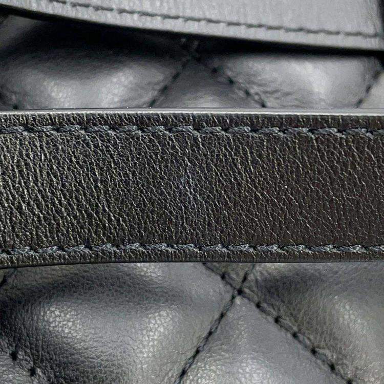 Pre Owned Chanel Black Lambskin Uniform Crossbody Bag