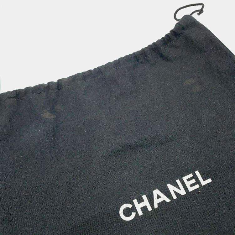 Pre Owned Chanel Matelasse Double Flap Chain Black Caviar Leather shoulder Bag