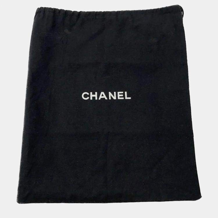 Pre Owned Chanel Matelasse Double Flap Chain Black Caviar Leather shoulder Bag