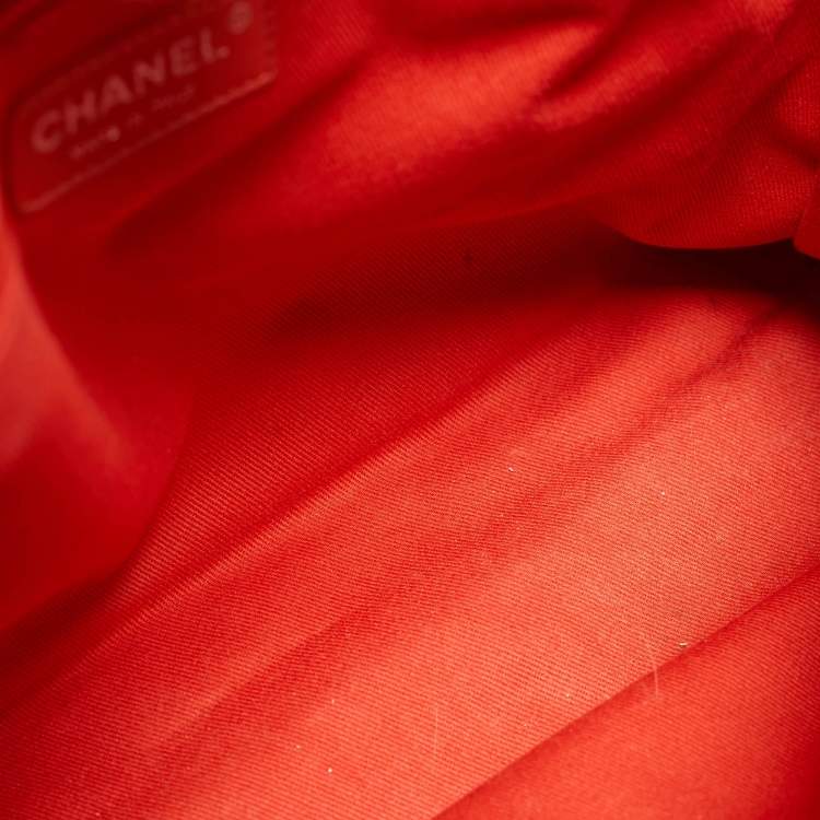 Pre Owned Chanel Brick Red Perforated Leather Up in the Air Tote