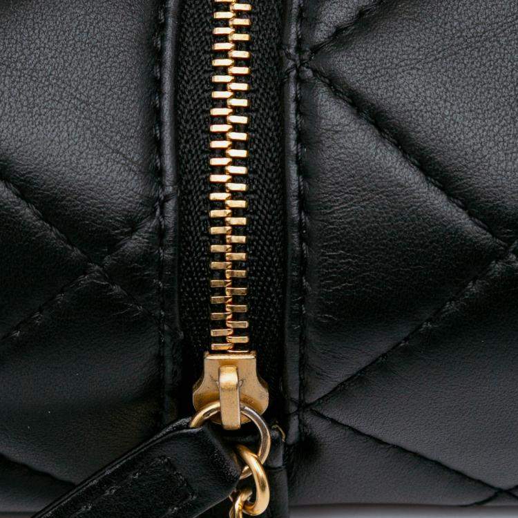Pre Owned Chanel Black Métiers d'Art CC Quilted Lambskin Box Top Handle Satchel