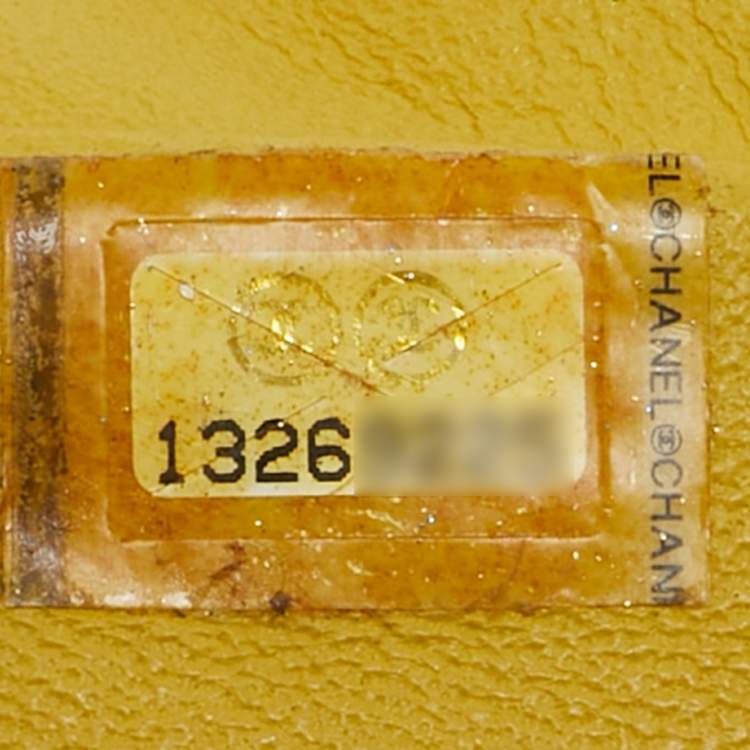Pre Owned Chanel Yellow Quilted Caviar Leather Maxi Classic Single Flap Bag