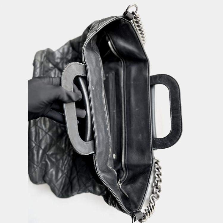 Pre Owned Chanel Black Shopping Tote Bag