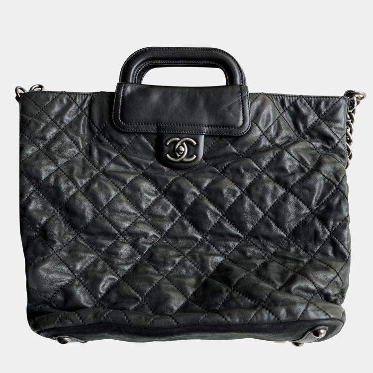 Pre Owned Chanel Black Shopping Tote Bag