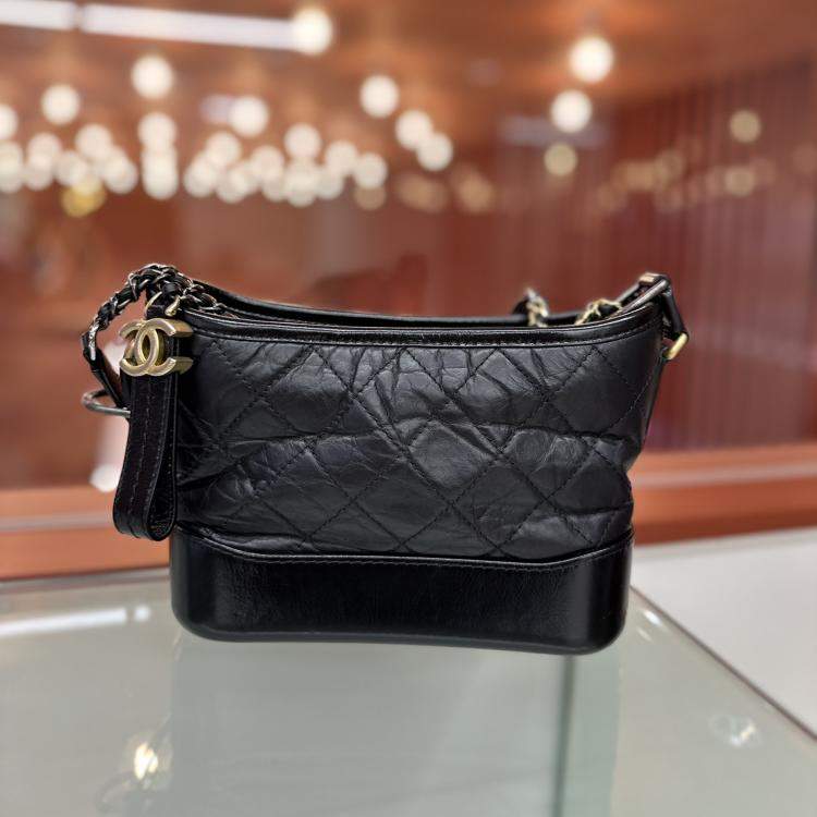 Pre Owned Chanel Black Gabrielle Small Backpack 