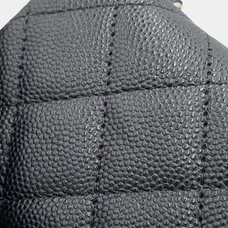 Pre Owned  Chanel  Black Caviar Leather Matelasse Belt Bag