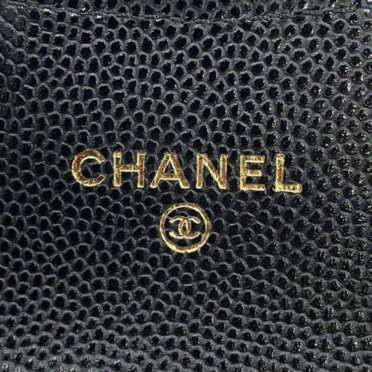 Pre Owned  Chanel  Black Caviar Leather Matelasse Belt Bag