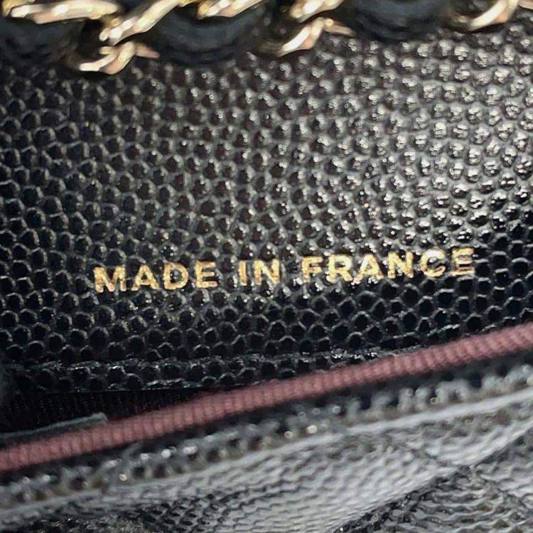 Pre Owned  Chanel  Black Caviar Leather Matelasse Belt Bag