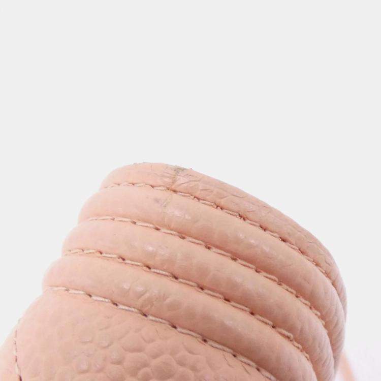 Pre Owned Chanel Pink Leather Boy Wallet On Chain 
