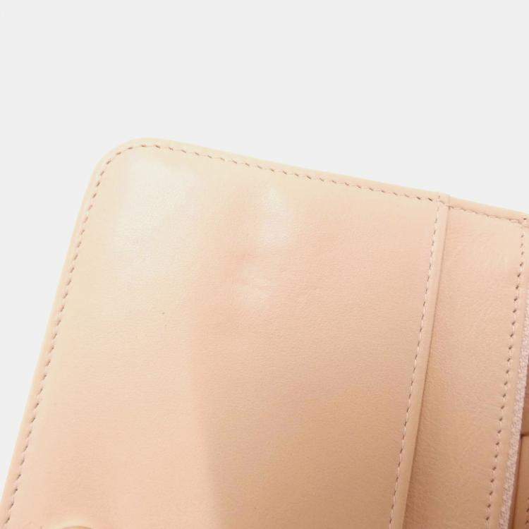 Pre Owned Chanel Pink Leather Boy Wallet On Chain 