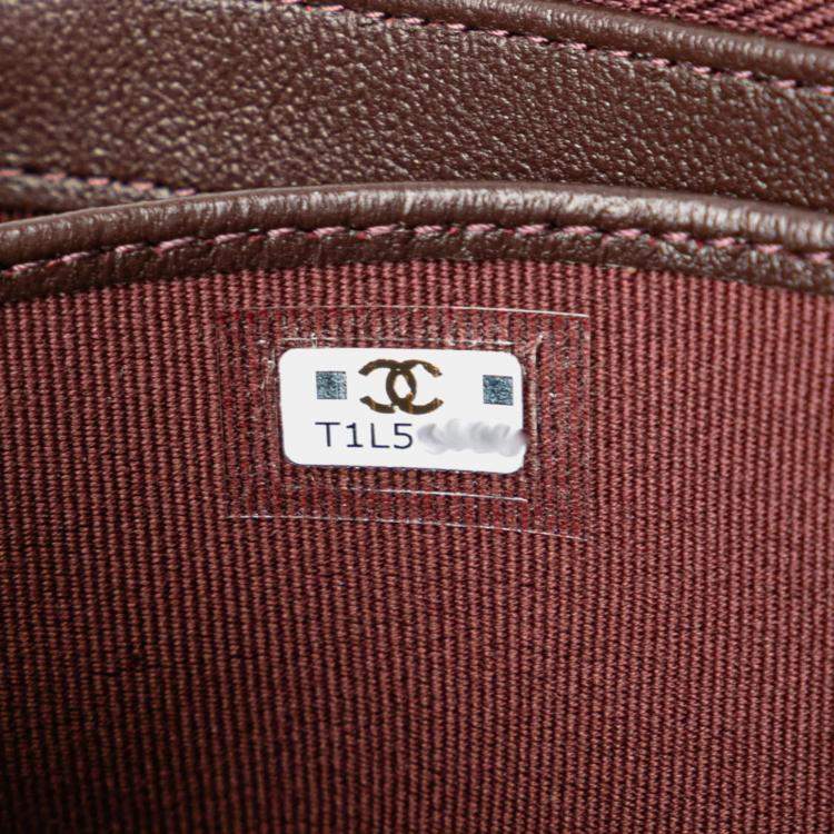 Pre Owned Chanel Black Lambskin Classic Long Flap Wallet