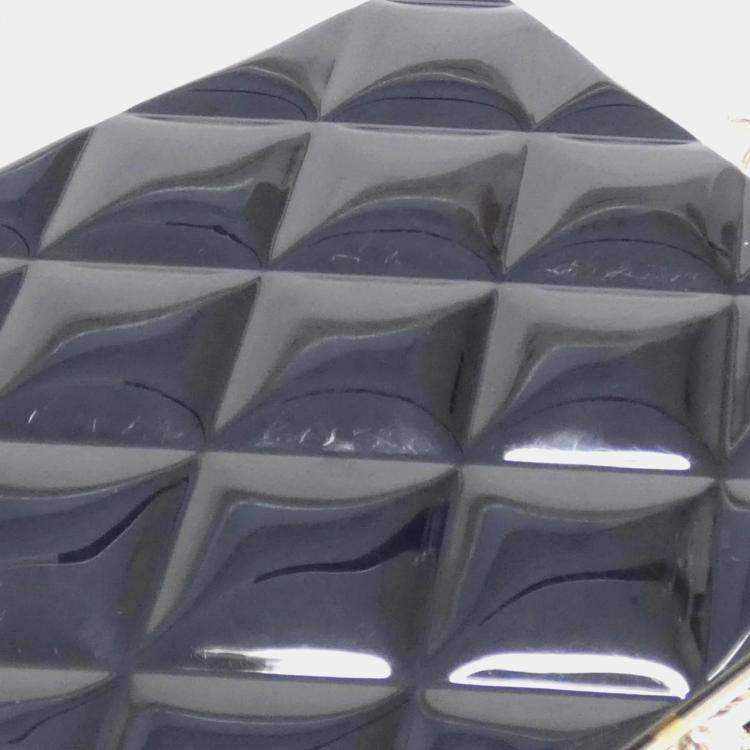 Pre Owned Chanel Black Quilted Lambskin Chain Clutch