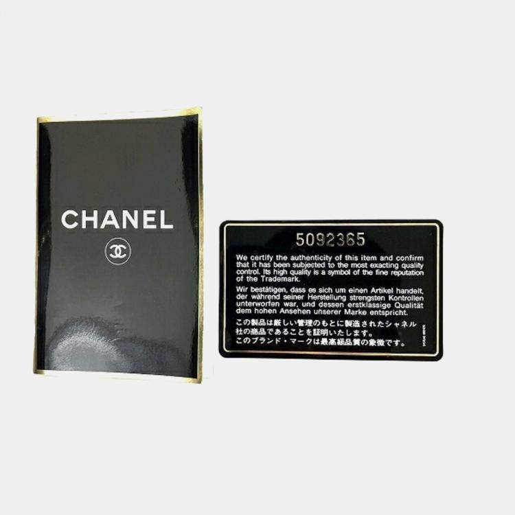 Pre Owned Chanel Black Caviar Leather Chain Tote Bag