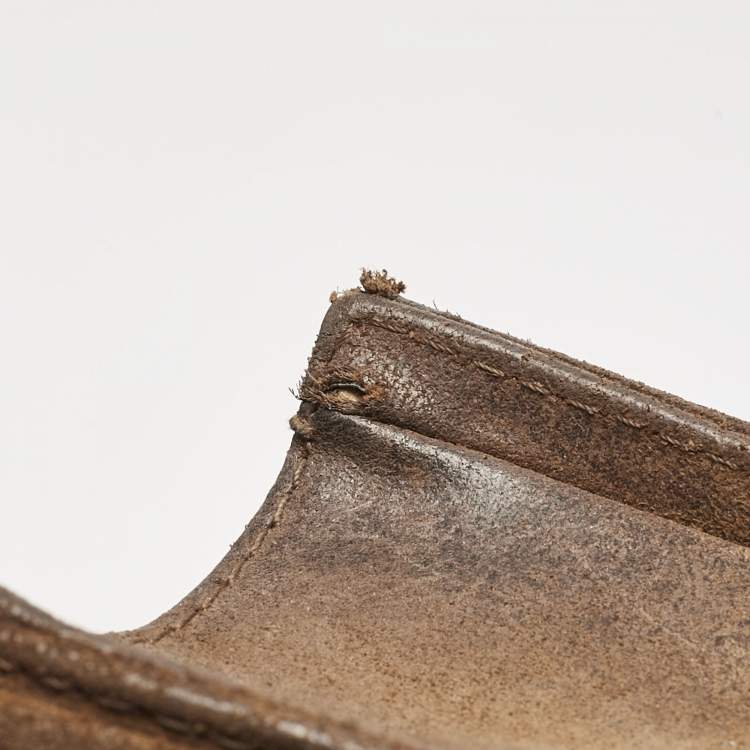 مملوكة مسبقًا Chanel Olive Green/Brown Quilted Leather and Suede Large Boy Flap Bag