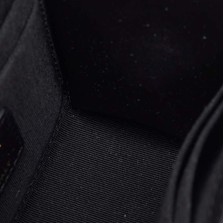 Pre Owned Chanel Black Quilted Leather Mini Trendy CC Chain Clutch Bag