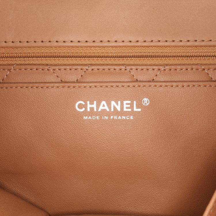 Pre Owned Chanel Brown Large Calfskin Stitched Urban Luxury Top Handle Bag