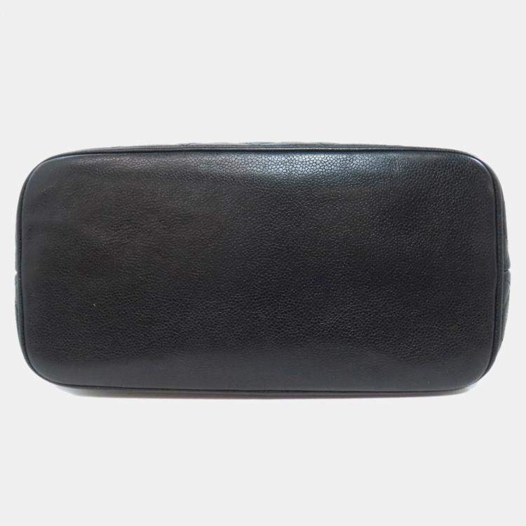 Pre Owned Chanel Black Grained Calfskin CC Tote Bag