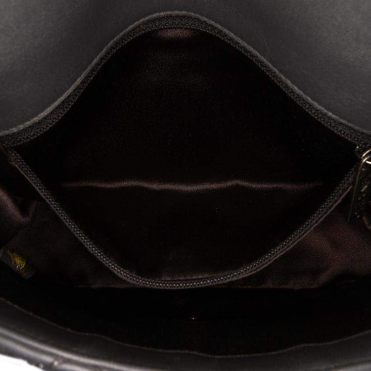 Pre Owned Chanel Grey Quilted Lambskin Stitched Single Flap