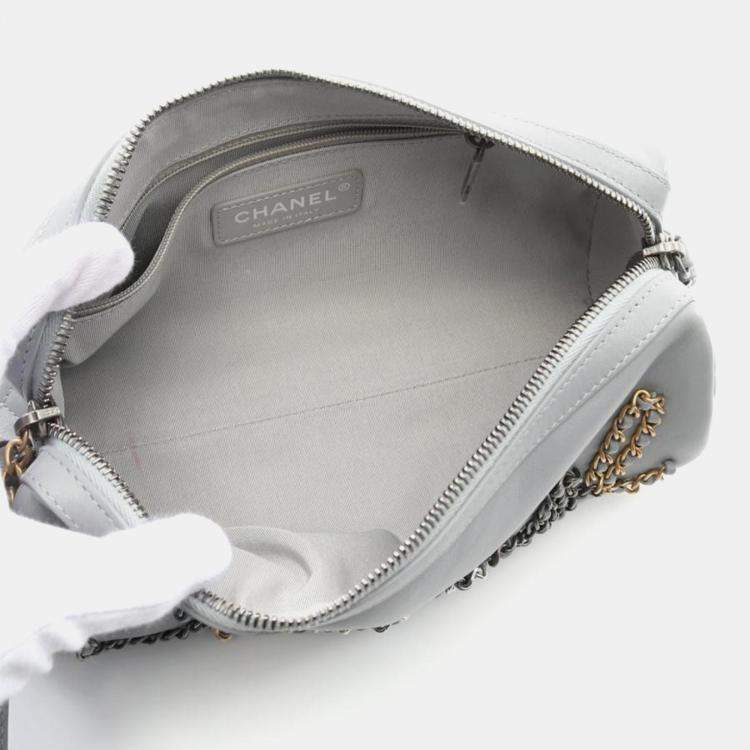 Pre Owned CHANEL Shoulder Bag Gray