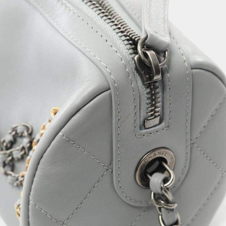 Pre Owned CHANEL Shoulder Bag Gray