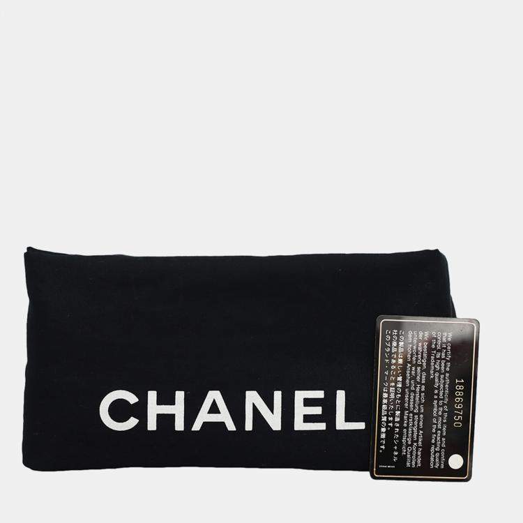 Pre Owned Chanel Black Chevron Leather CC Chain Surpique Shoulder Bag