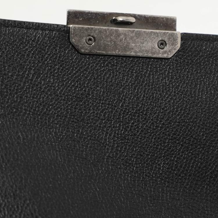 Pre Owned Chanel Black Leather Micro Retro Crossbody Bag