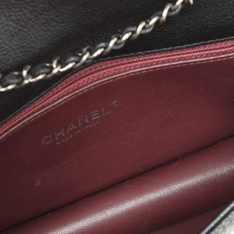 Pre Owned Chanel Black Leather Micro Retro Crossbody Bag