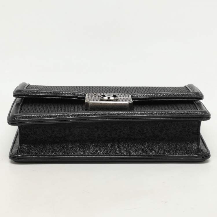 Pre Owned Chanel Black Leather Micro Retro Crossbody Bag