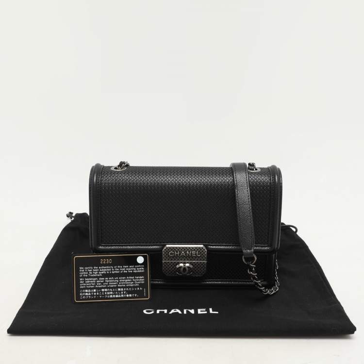 Pre Owned Chanel Black Leather Micro Retro Crossbody Bag