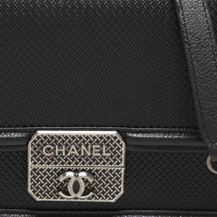 Pre Owned Chanel Black Leather Micro Retro Crossbody Bag