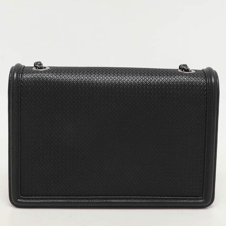 Pre Owned Chanel Black Leather Micro Retro Crossbody Bag