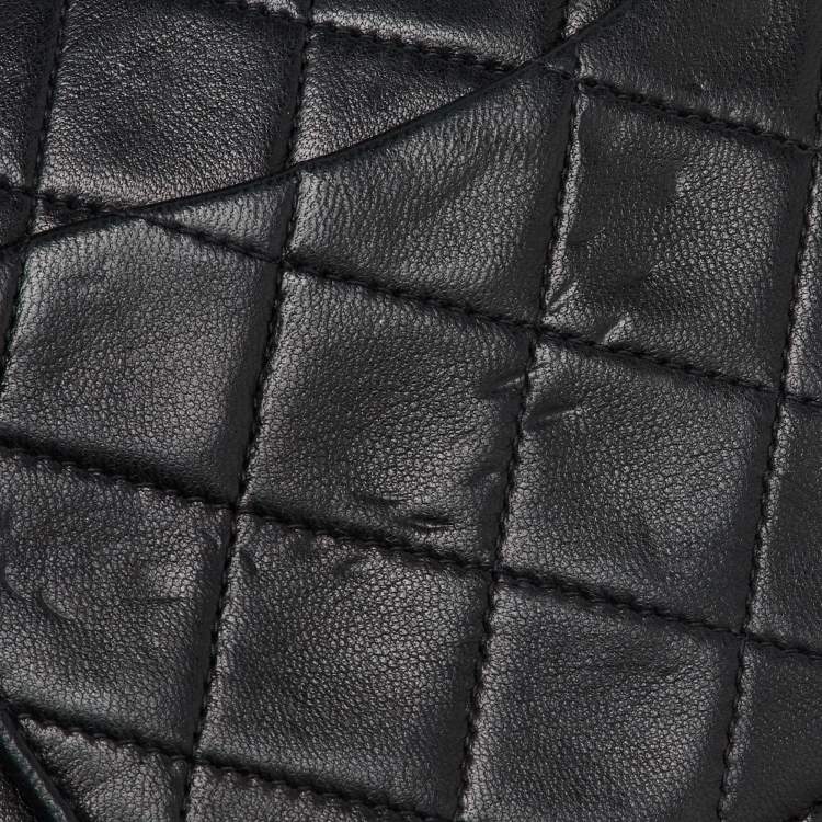 Pre Owned Chanel Black Quilted Leather Medium Classic Double Flap Bag