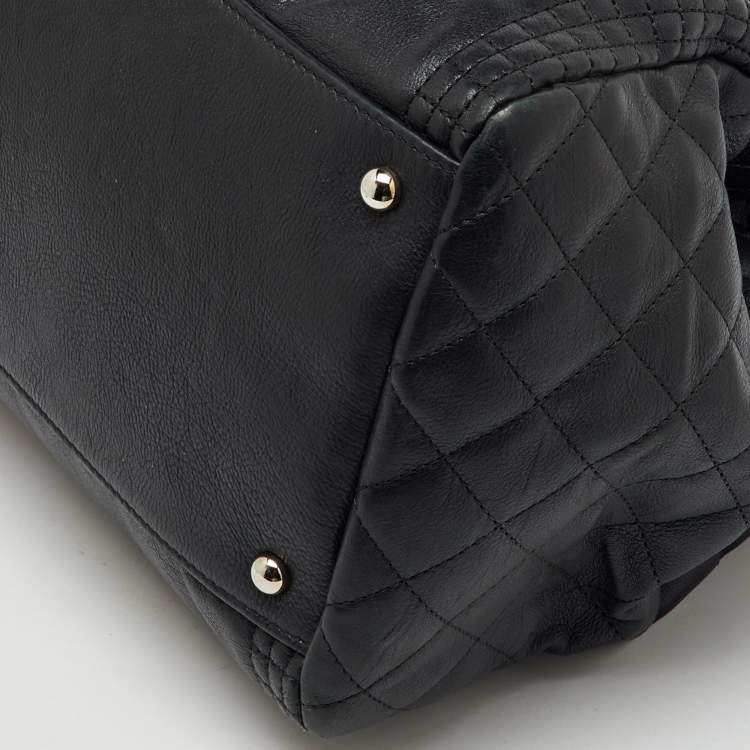 Pre Owned Chanel Black Leather Coco Bengal Shopping Tote