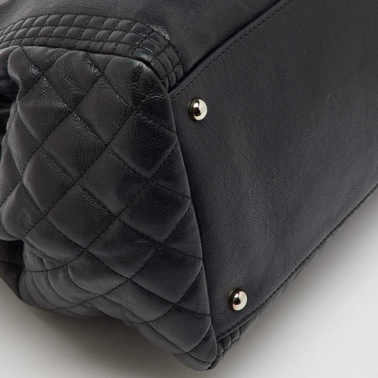 Pre Owned Chanel Black Leather Coco Bengal Shopping Tote