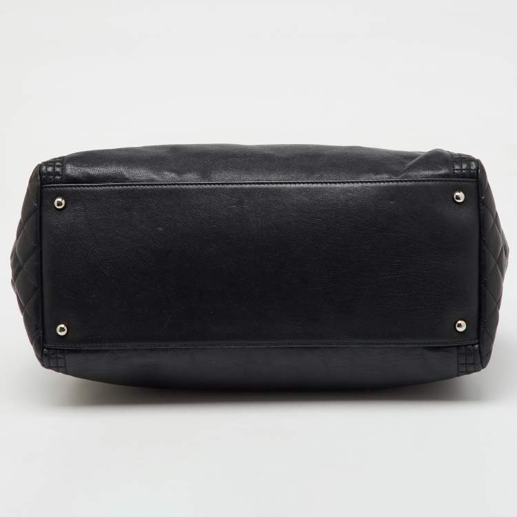 Pre Owned Chanel Black Leather Coco Bengal Shopping Tote