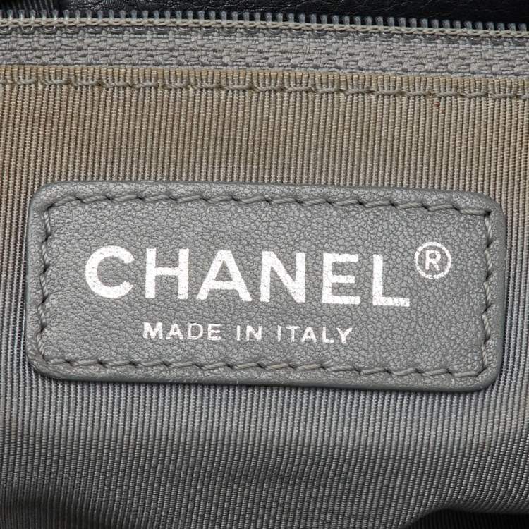 Pre Owned Chanel Black Leather Coco Bengal Shopping Tote