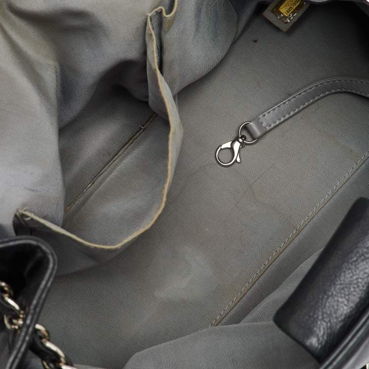 Pre Owned Chanel Black Leather Coco Bengal Shopping Tote