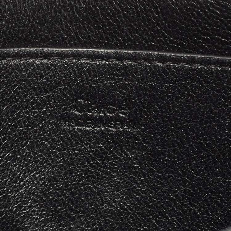 Pre Owned Chloe Black/White Leather Mini Elle Chain Clutch